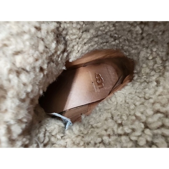 Ugg Women Starlyn Shearling High Top Boot Sneaker Size 9 Brown Lace Up Lined - Picture 11 of 12